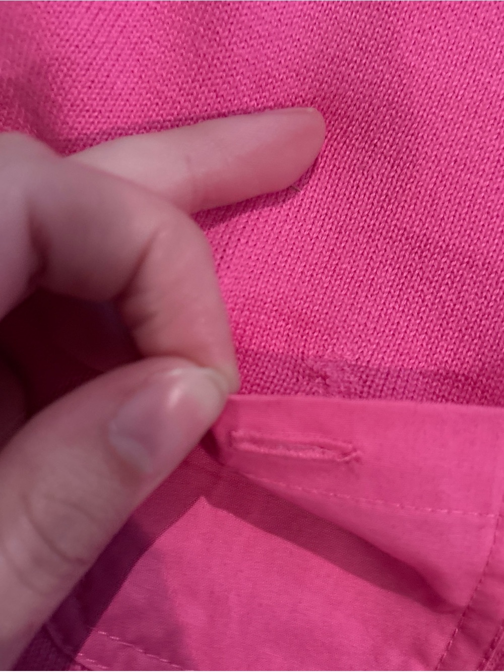 Lauren Ralph Lauren Women’s Petite Size Large Pink 3/4 Sleeve Gold Button Top - Picture 3 of 5